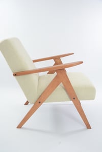 Image 3 of Fauteuils KOMPAS bouclette ivoire 