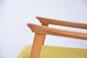 Image of Fauteuil type Kompas bouclette jaune