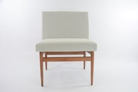 Image 3 of Banquette et fauteuil gris bleu chiné