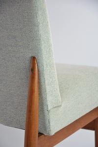Image 4 of Banquette et fauteuil gris bleu chiné