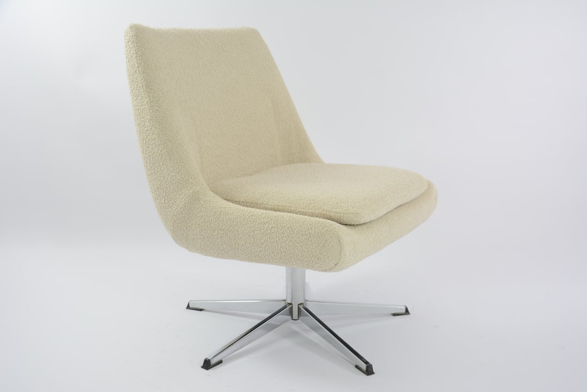 Image of Fauteuil  coquille  pivotante  bouclette