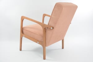 Image of Fauteuils KADR velours côtelé rose