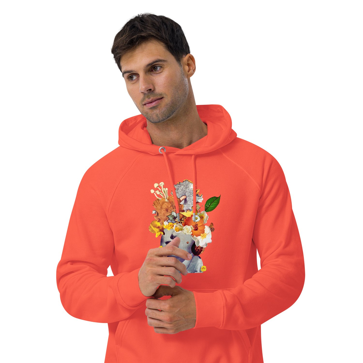 Image of She's a Lil Nuts - Unisex Eco Raglan - Organic Cotton Pullover Hoodie