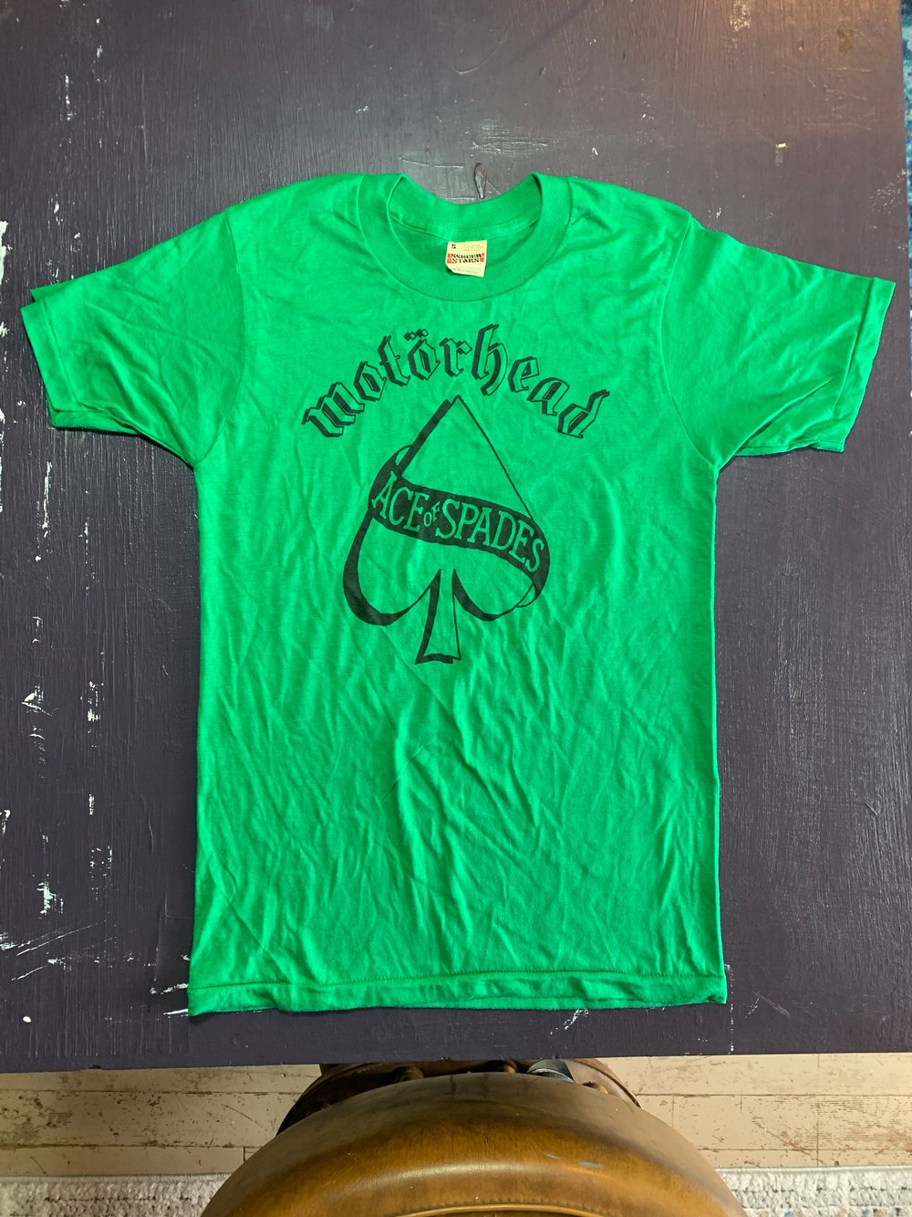 80's ScreenStars Men's SMALL Green Motörhead MUTHA FUCKER