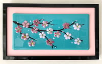 Framed cherry blossom wall art 