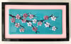 Framed cherry blossom wall art 
