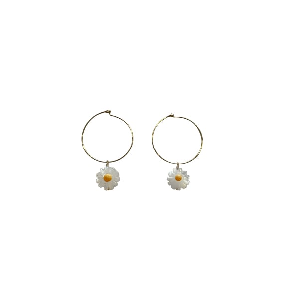 Image of Gold Filled Daisy Hoops