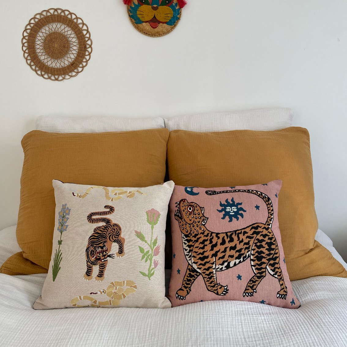 TIGER TEMPLE STARS pillow cover camille gressier