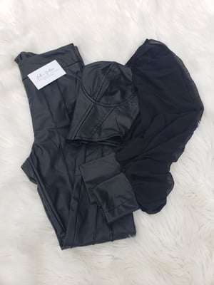 Image of Romance 2 Piece Faux Leather Set 