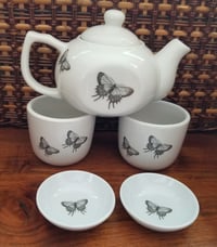 Image 2 of New insect collection! Black & white butterflies tea set