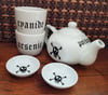 Cyanide & Arsenic Poison skull & crossbones tea set