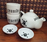 Image 1 of Cyanide & Arsenic Poison skull & crossbones tea set