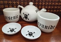 Image 2 of Cyanide & Arsenic Poison skull & crossbones tea set