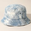 Cotton Tie-Dyed Denim bucket Hat