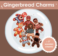 Image 1 of Gingerbread Wooden Charms