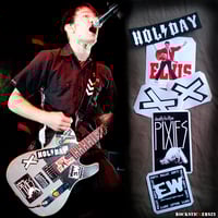 Image 1 of Deryck Whibley guitars stickers Fender Telecaster Pewter Gray Sum 41 decal set 6