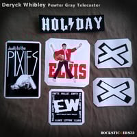 Image 2 of Deryck Whibley guitars stickers Fender Telecaster Pewter Gray Sum 41 decal set 6