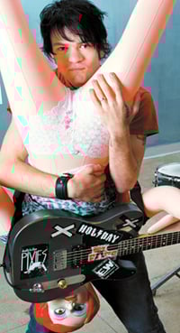 Image 3 of Deryck Whibley guitars stickers Fender Telecaster Pewter Gray Sum 41 decal set 6