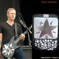 Image 1 of Jerry Cantrell guitar stickers Silver Star G&L Rampage Alice in Chains set 122