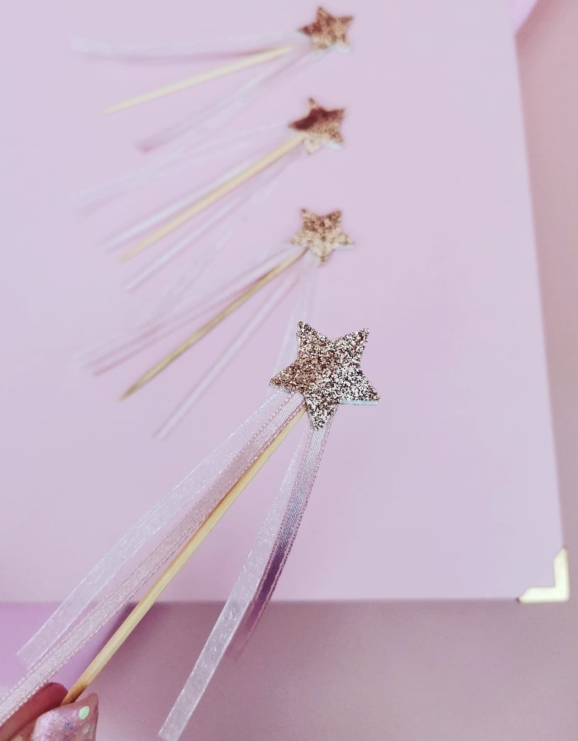 Image of Small Fairy Wand with ribbons