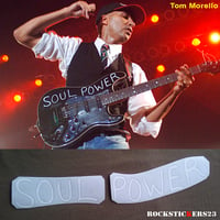 Image 1 of Tom Morello guitar vinyl stickers Soul Power Fender Stratocaster Signature