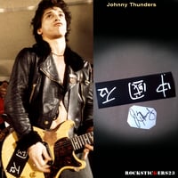 Image 1 of Johnny Thunders guitar stickers Chinese Model vinyl decal Gibson Les Paul Junior