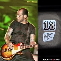 Image 1 of Mike Ness guitar stickers "13" vinyl punk decal Social Distortion + autograph