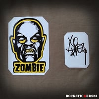Image 2 of Frank Iero guitar sticker Zombie Gibson decal The Phantom Creeps My Chemical Romance plus autograph 