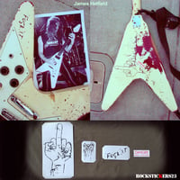 Image 1 of James Hetfield guitar stickers Electra Flying V 2236 vinyl decal skull set 4