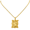 "Single Wave Framed Pendant" Solid 14K GOLD