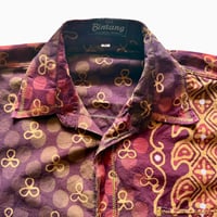 Image 5 of Men’s Batik Button Up Short Sleeve Shirt by Bintang - Size XL
