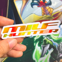 Image 1 of MILF Hunter gold holographic foil sticker