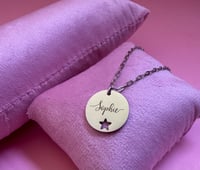 Image 3 of Custom engraved silver name necklaces