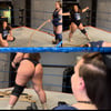 Nadia sapphire Vs Dominita in a tug of war match (2 stinkfsces)