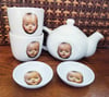 Baby Dollhead tea pot & cups set
