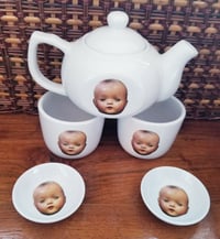 Image 2 of Baby Dollhead tea pot & cups set