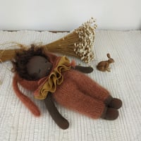 Image 5 of MipiMopi 8 inches tall waldorf inspired choco doll in rusty bunny suit