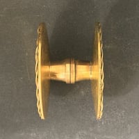 Image 2 of Circular Push-Pull Brass Handles with Hammered Texture