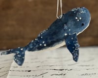 Image 3 of Spun cotton whale ornament