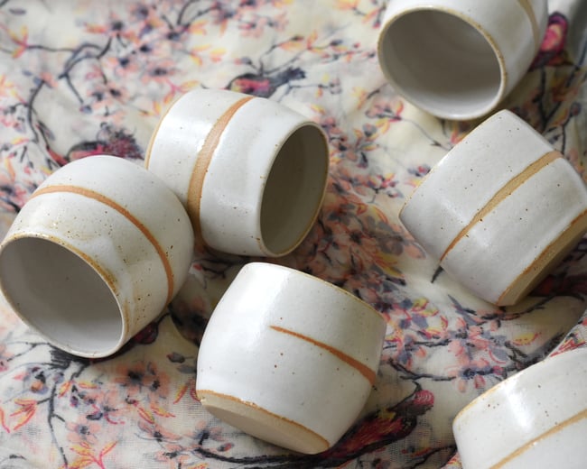 TUMBLER - Split-Glazed White