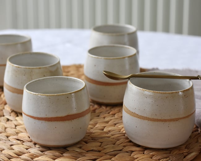 TUMBLER - Split-Glazed White