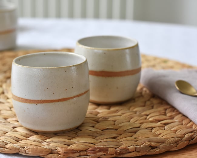 TUMBLER - Split-Glazed White