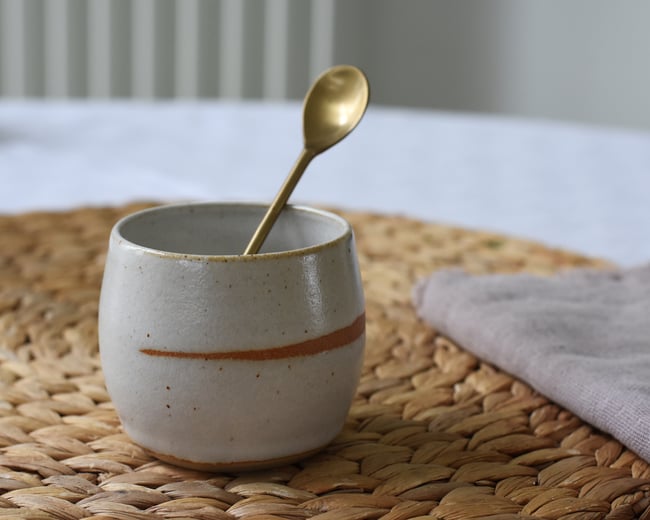 TUMBLER - Split-Glazed White