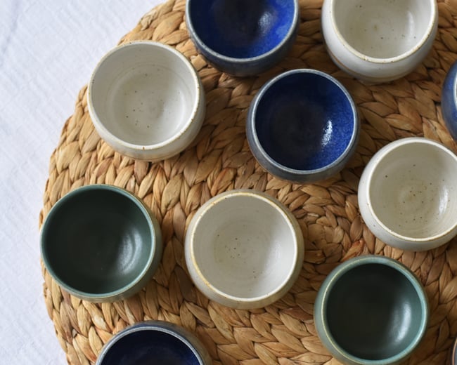 TUMBLER - Split-Glazed Green