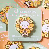 Image 2 of Sunflower Hamster Enamel Pin