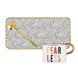 Image of Fearless mug|tray|teaspoon set