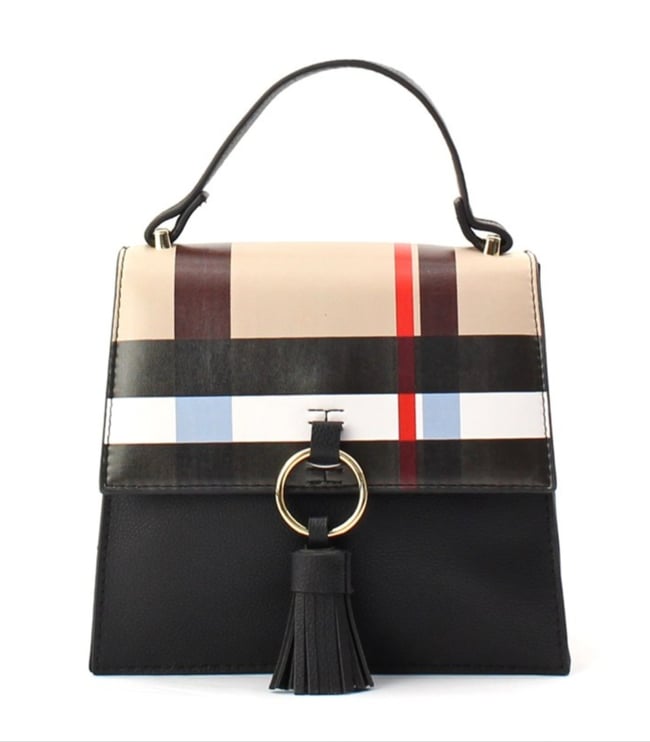 Plaid Hand Tote Bag 
