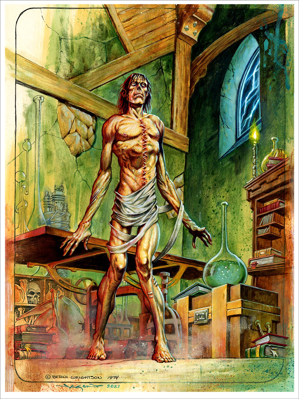 "Wrightson's Frankenstein" - 18" x 24"  AP edition gicleé