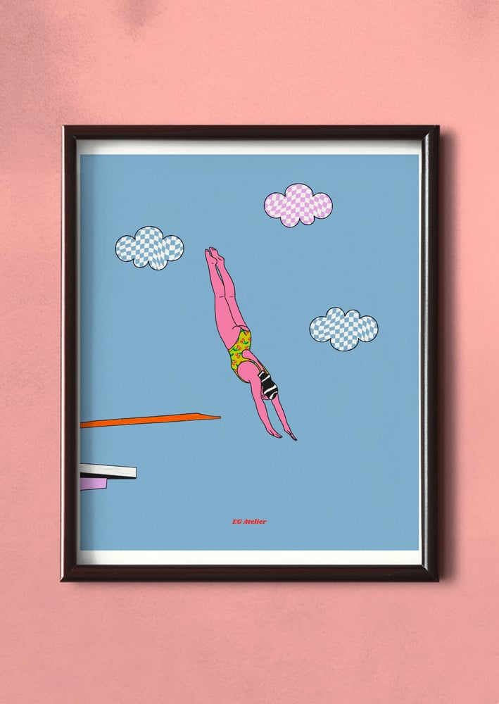 Image of Diving In art print