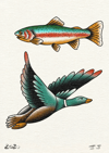 Dad Stuff Old School Traditional Tattoo Flash Print A5